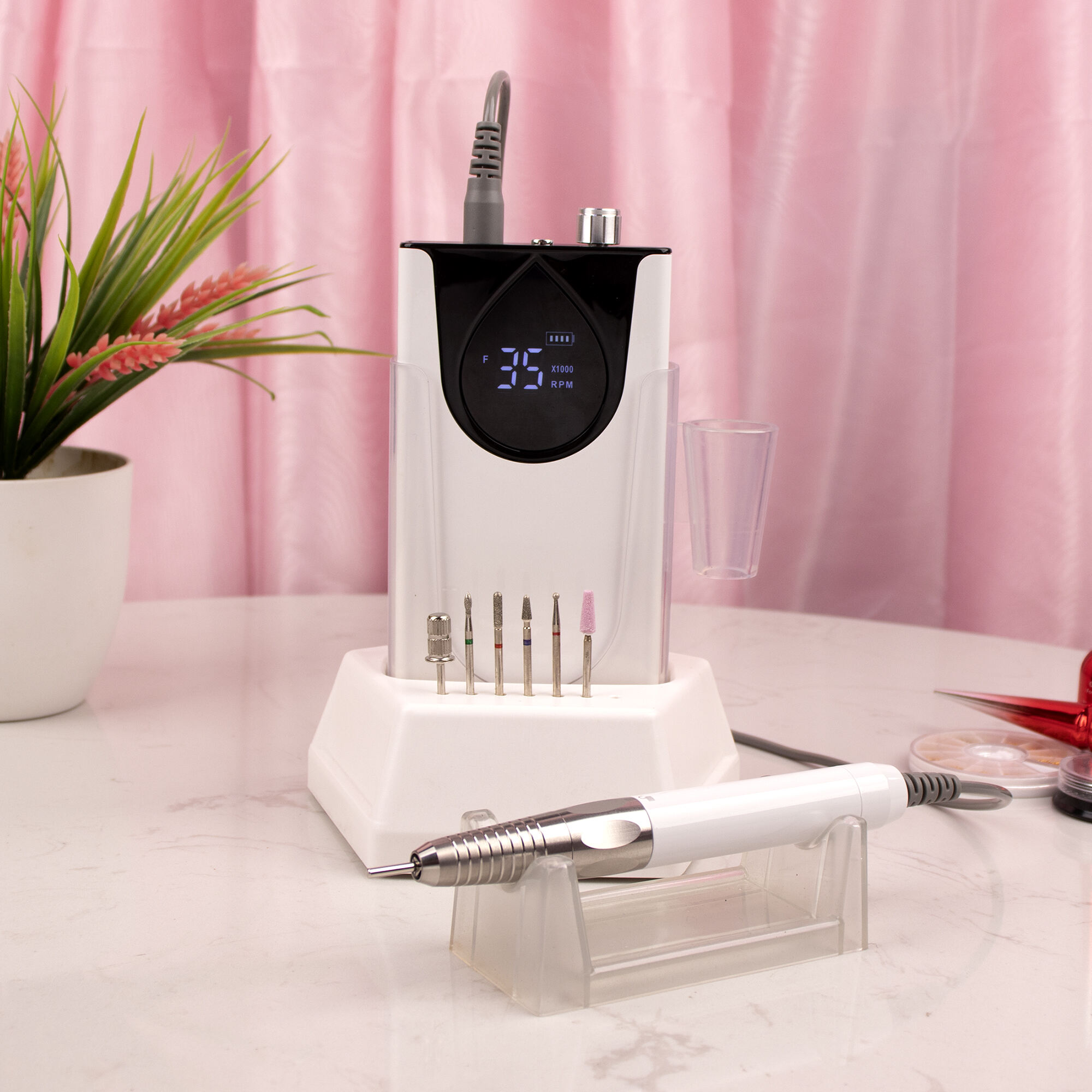 SN363S Professional Nail Drill Machine Efile Manicure Pedicure Tools with Nail Drill Bits for Home Salon Use