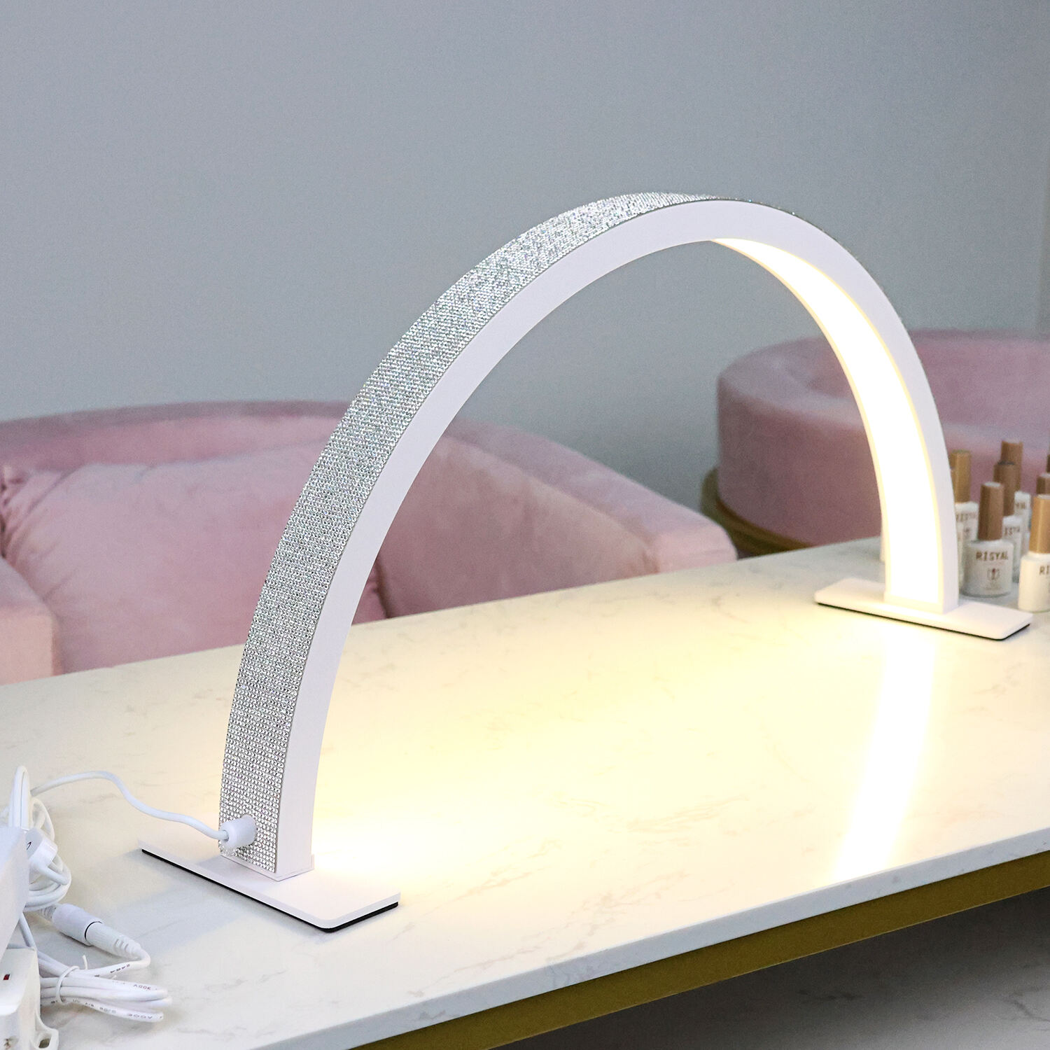 CL025 Half Moon Nail Lamp for Manicure 55CM 75CM U-shaped Table Lamp
