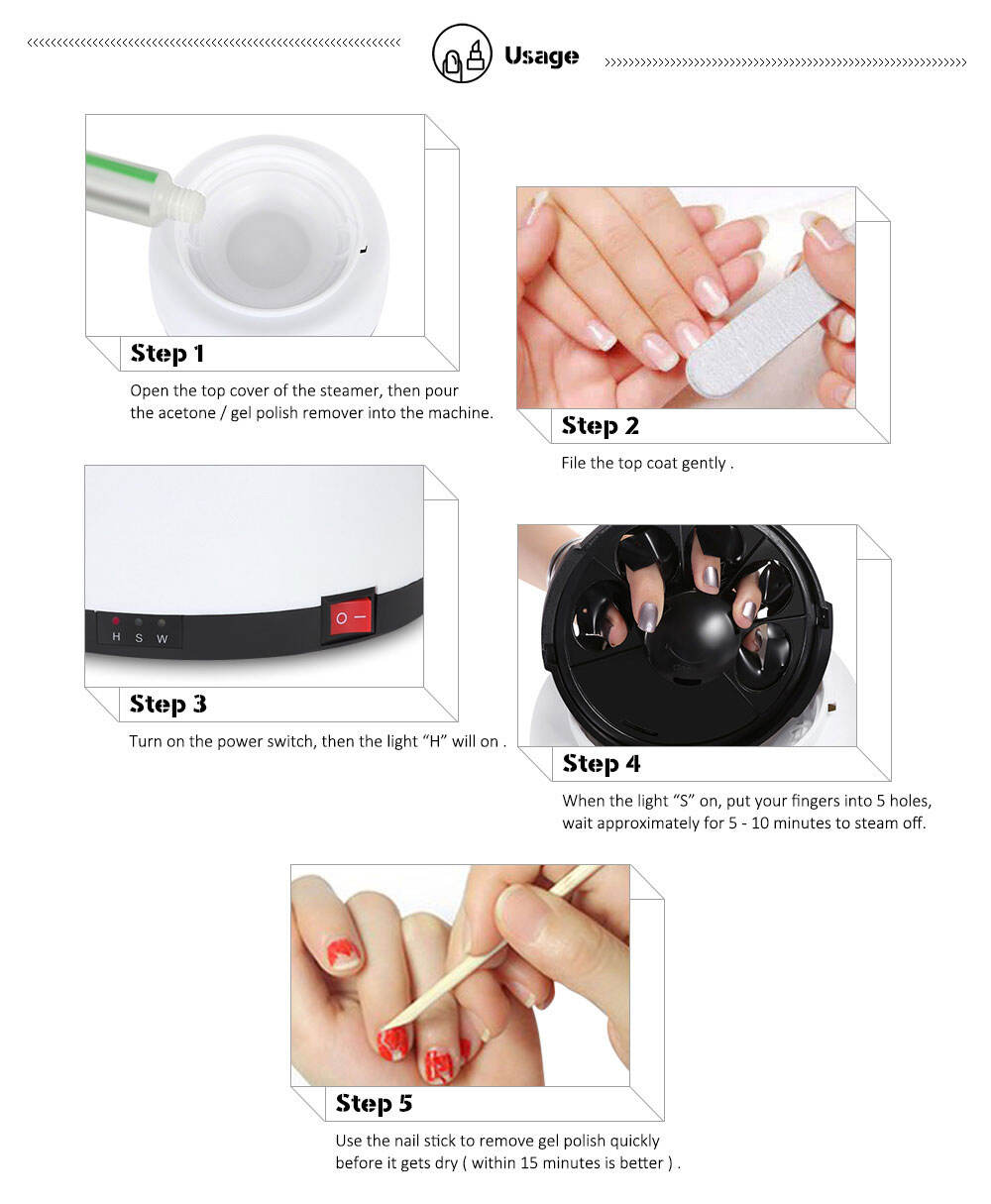 SN201 Heating Gel Remover Nail Steamer 