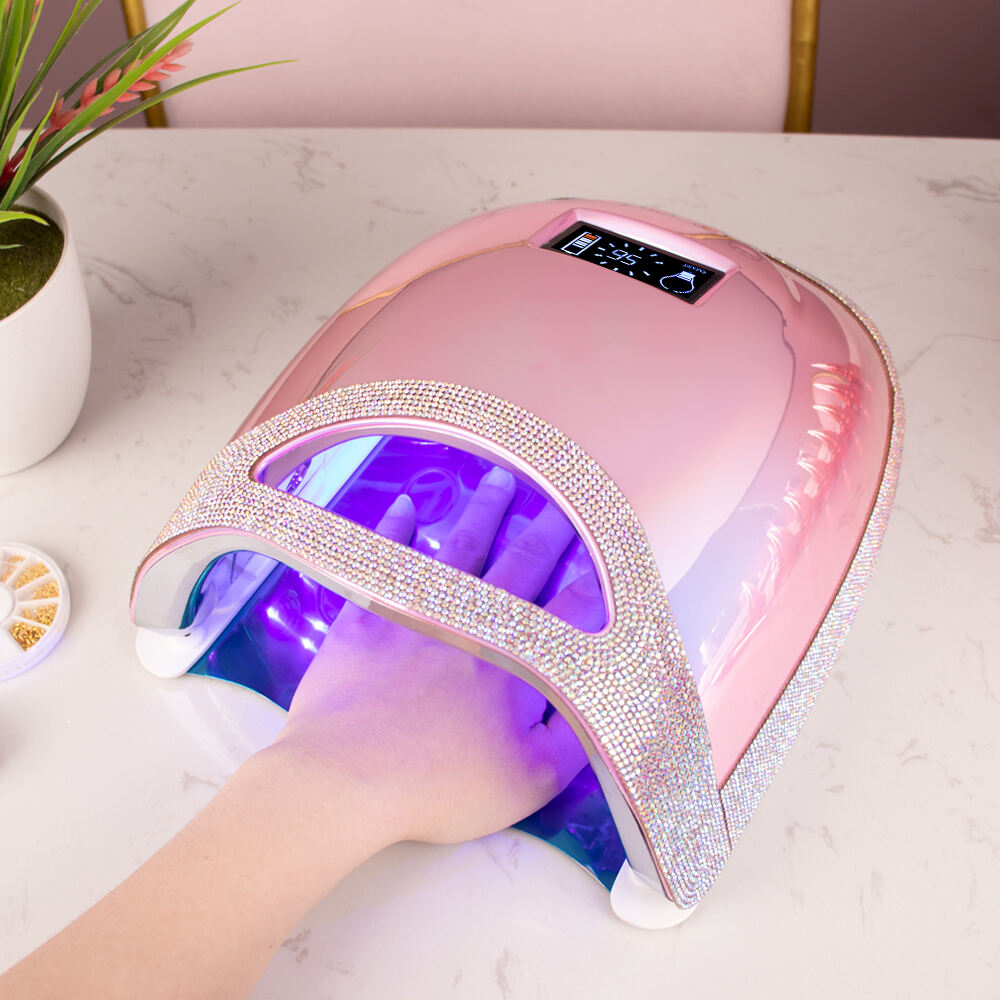 SN468 48W UV LED Nail Lamp Light Dryer for Nails Gel Polish LCD Carving Logo Cordless Gel Nail Lights Manicure Tools Home Salon Use