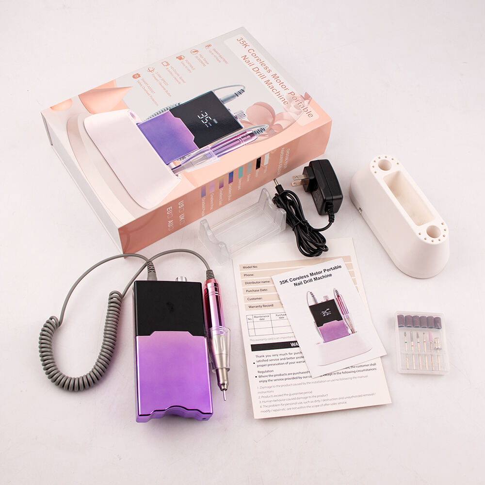 SN362M 35000RPM Portable Professional 65w Coreless Rechargeable Electric E-file Manicure Pedicure Polish Acrylic Tool