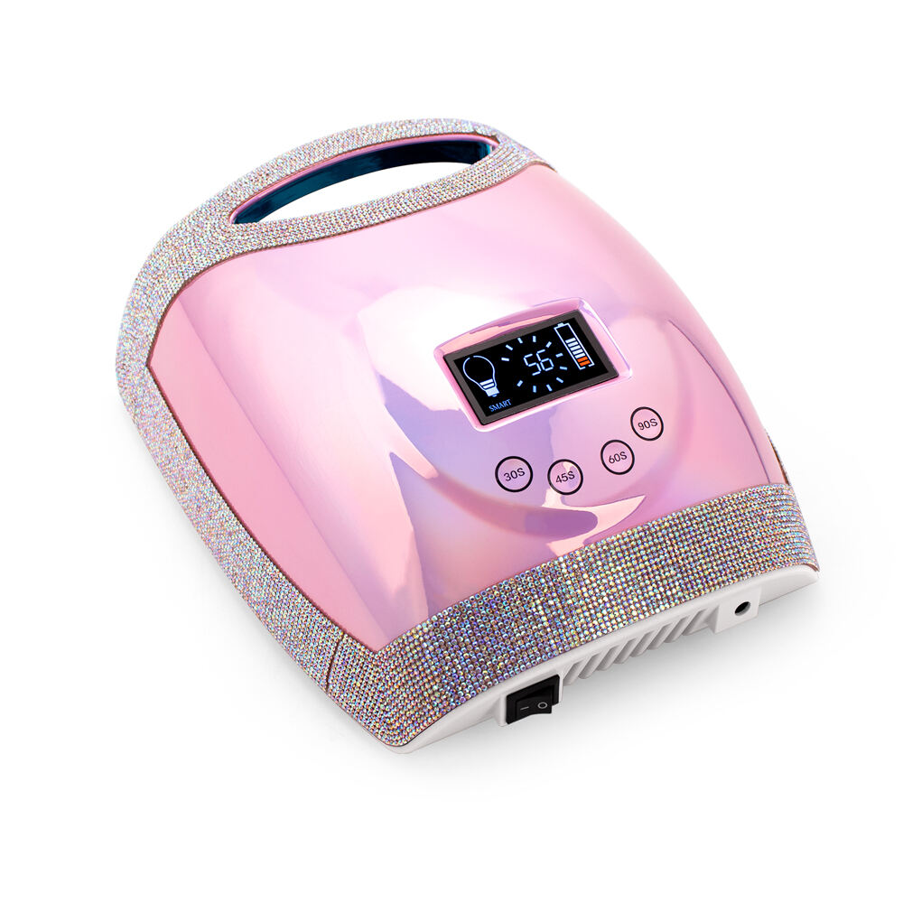 SN468 48W UV LED Nail Lamp Light Dryer for Nails Gel Polish LCD Carving Logo Cordless Gel Nail Lights Manicure Tools Home Salon Use