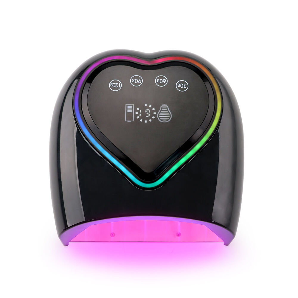 New Arrival SN483 Gradient Color 98W Cordless Pro Cure LED Nail Lamp with Rainbow Atmosphere Light