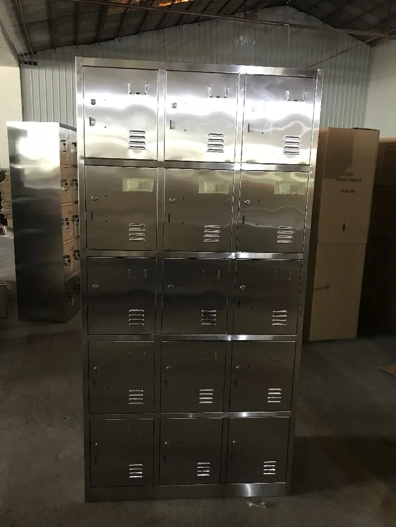 Philippines 140pcs+ 15 Door Stainless Steel Locker with Padlock Hasp