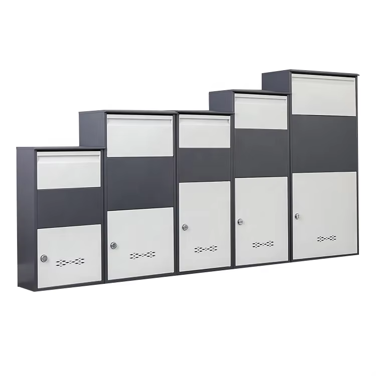Household Metal Mailbox Post Package Locker Secure Parcel Delivery Box Outdoor Anti-theft Delivery Cabinet