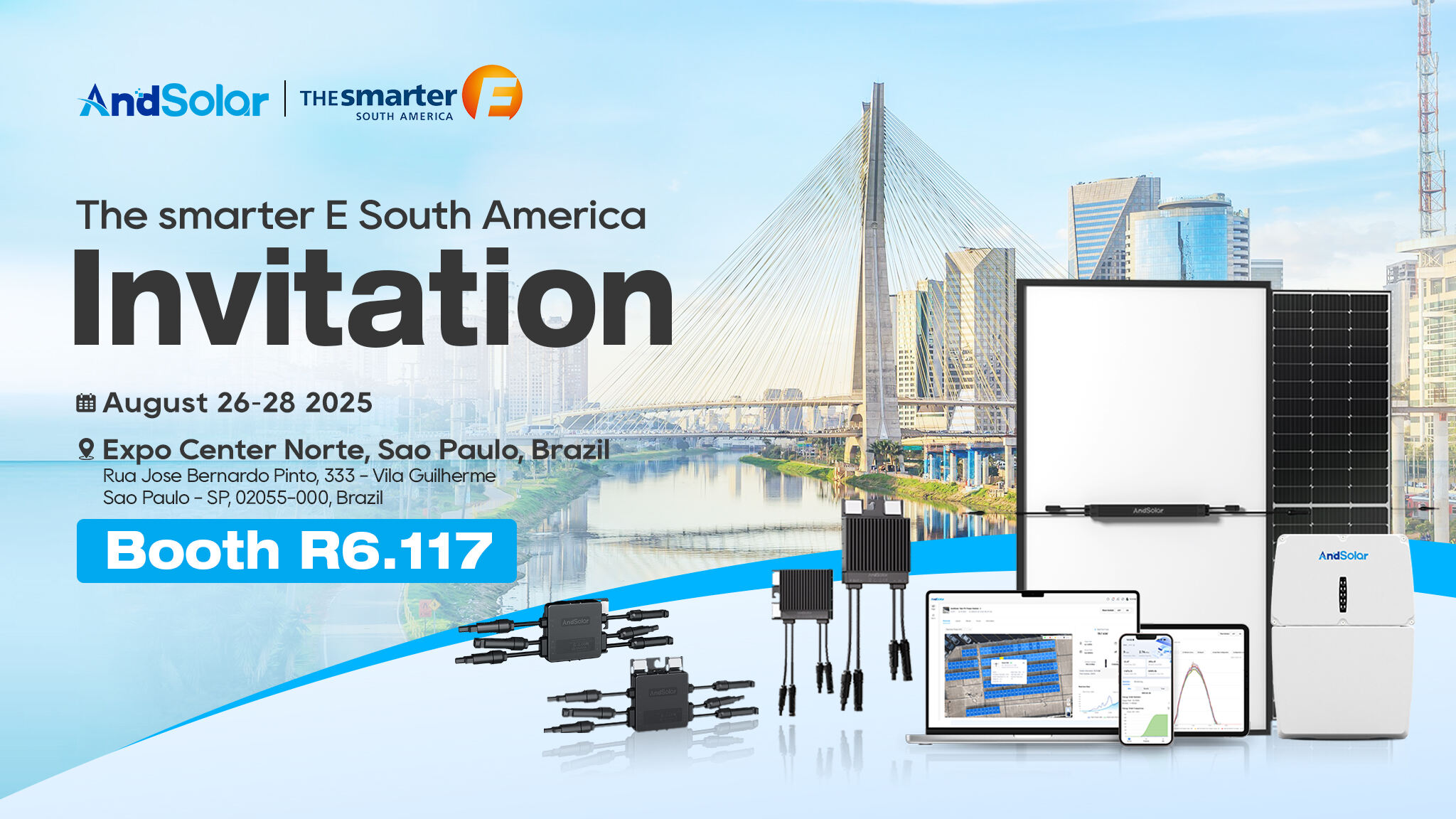 ¡AndSolar te invita a The smarter E Sudamérica 2025!