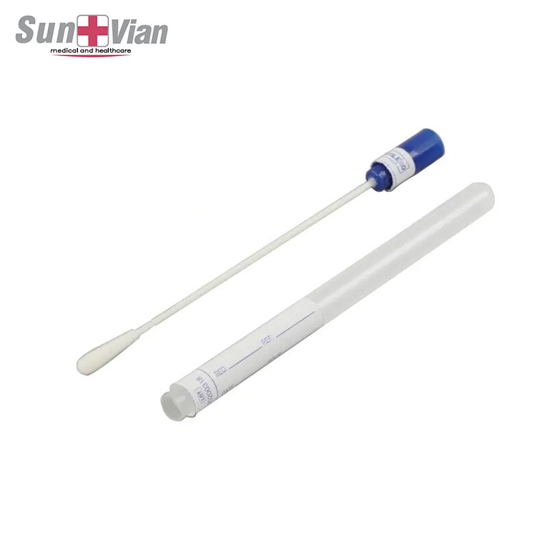 Throat Flocked Sampling Swab With PP Tube