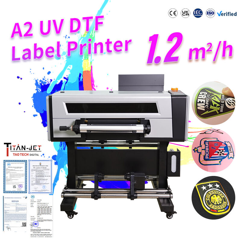 A2 TRANSFER LABEL UV DTF 3D Thick label printer tpu badges jersey and t shirt logo printing tpu uv printer