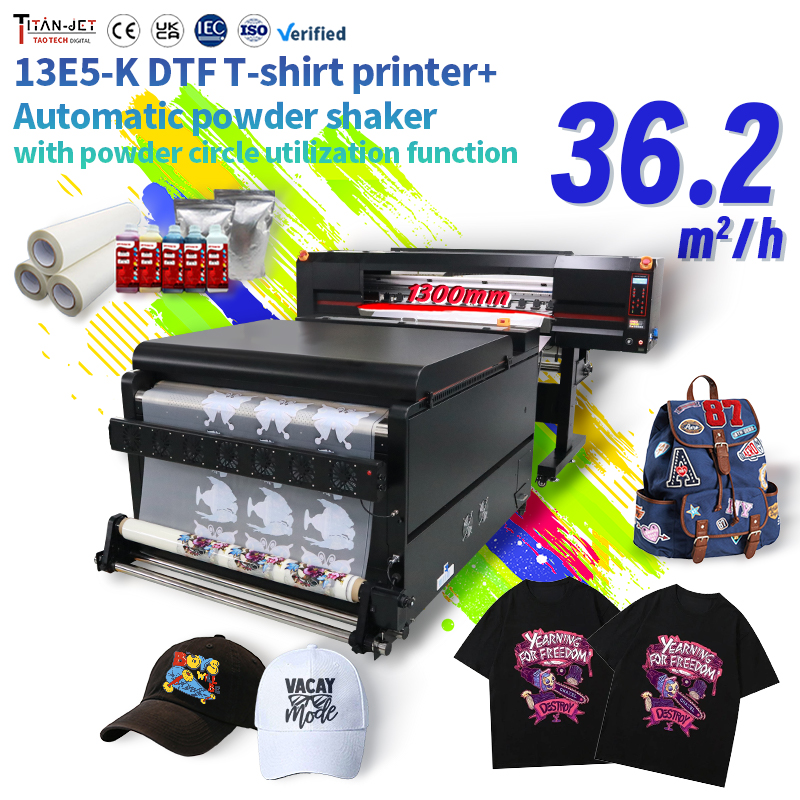 Redefine Large-Format Production: The High-Speed Taotech 140cm DTF System with Automated Powder Shaking