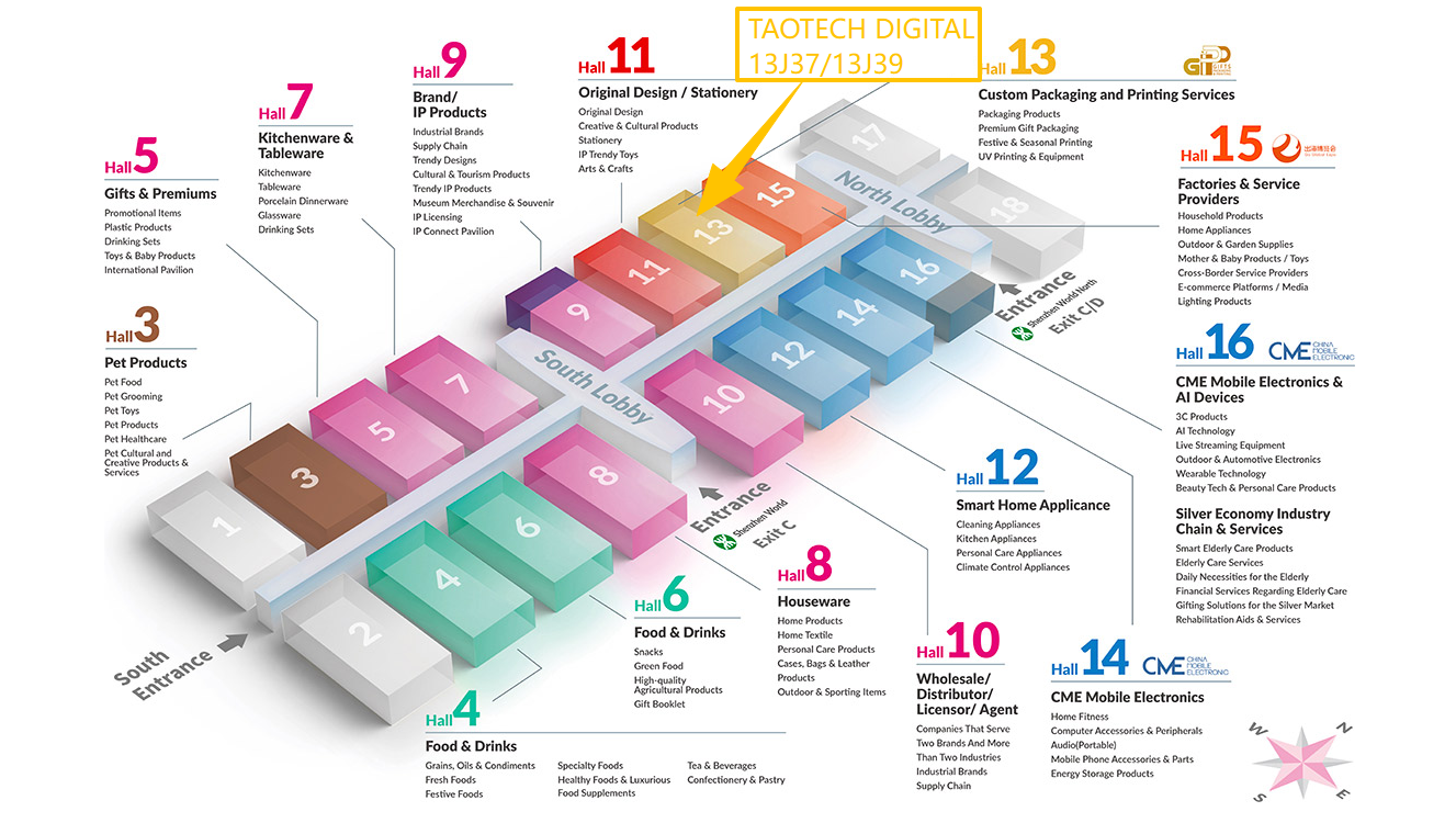 Taotech Digital at the 34th Shenzhen Gift & Home Furnishing Exhibition: Unlock New Productivity for UV Label Customization