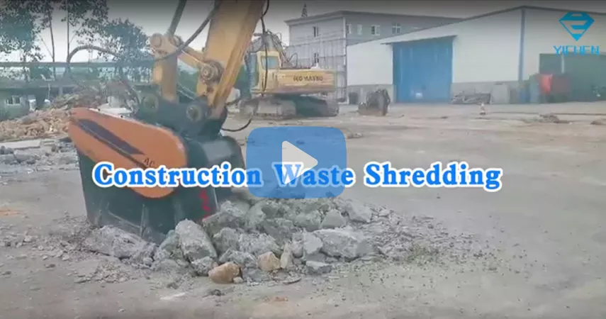 Fragmentação de Resíduos da Construção em Demolições com Balde Britador