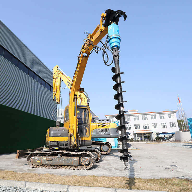 Excavator Auger Attachment – Heavy-Duty Hydraulic Drilling Equipment for Soil, Rock, and Ice