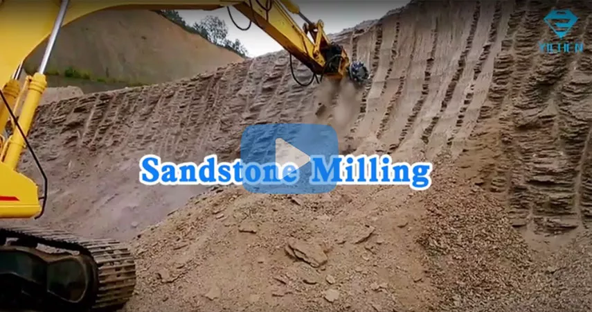 Sandstensfræsing med trommelfræser