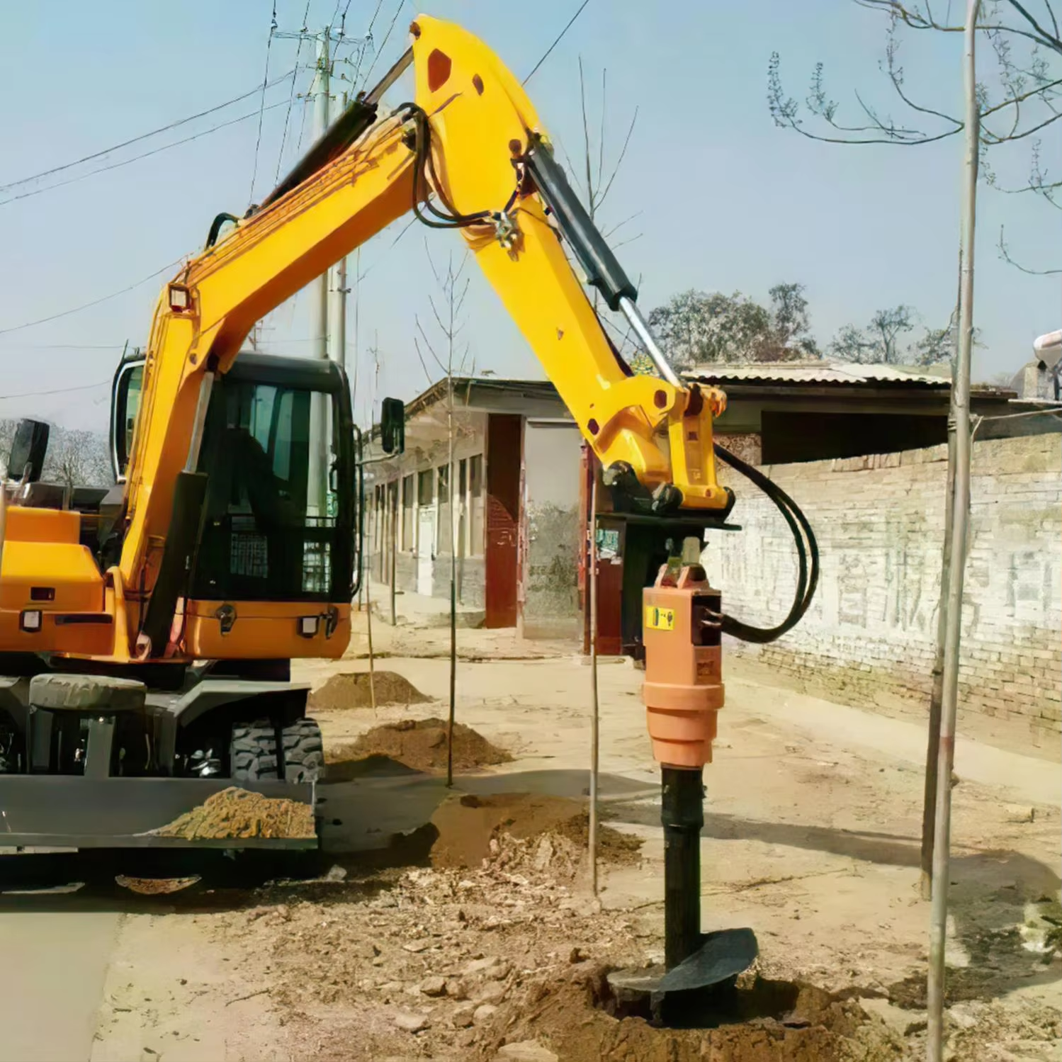 Hydraulic Auger for Excavator – Heavy-Duty Drilling Attachment for Construction & Site Work​