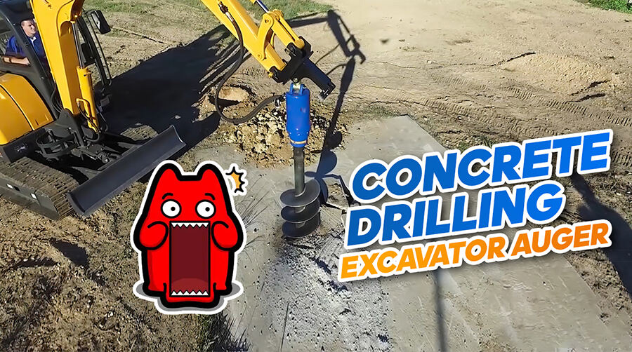 Who says an excavator drill can't drill concrete？