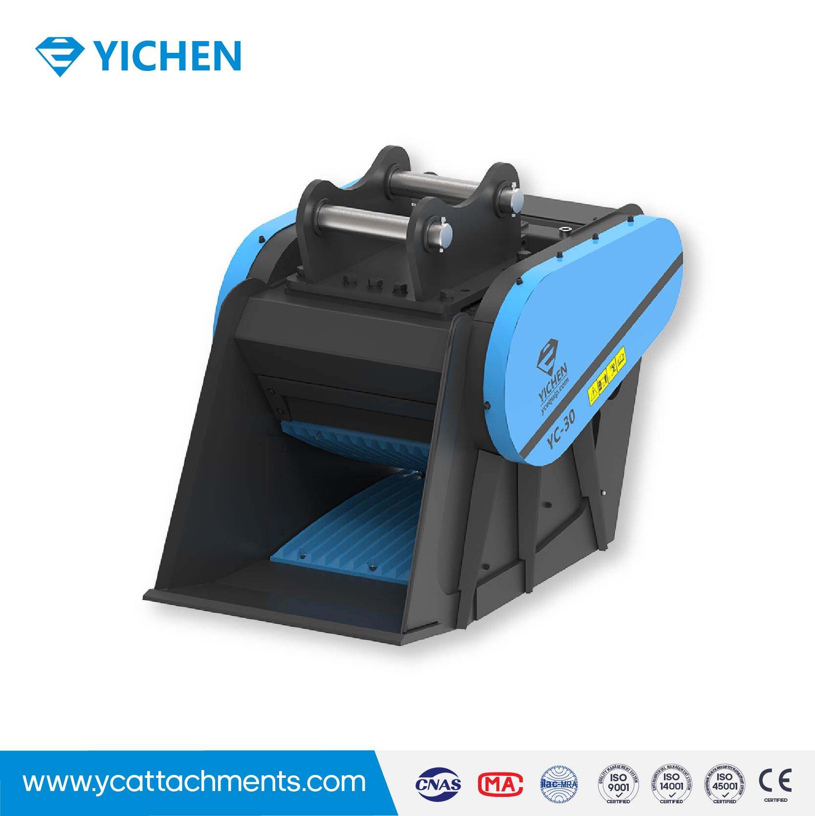 YC-30 High Quality Concrete Crusher Mining Project Jaw Crusher Bucket for Excavator Attachments
