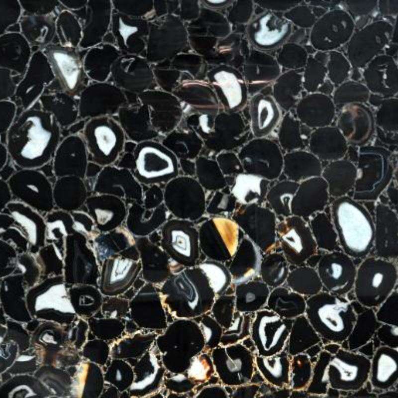 Black Agate Semi Precious Stone Gemstone Slab