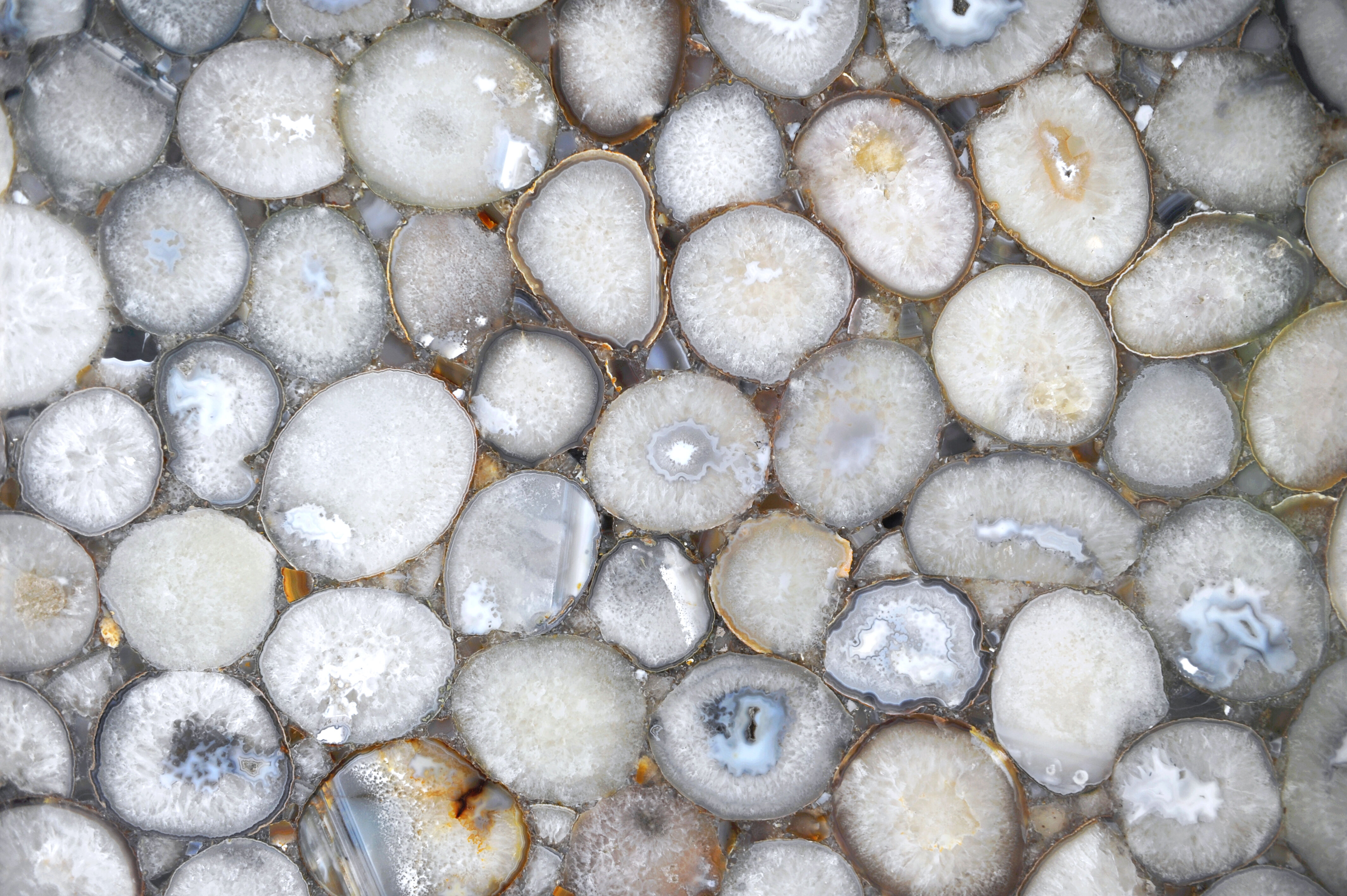 White Agate Semi Precious Stone Gemstone Slab