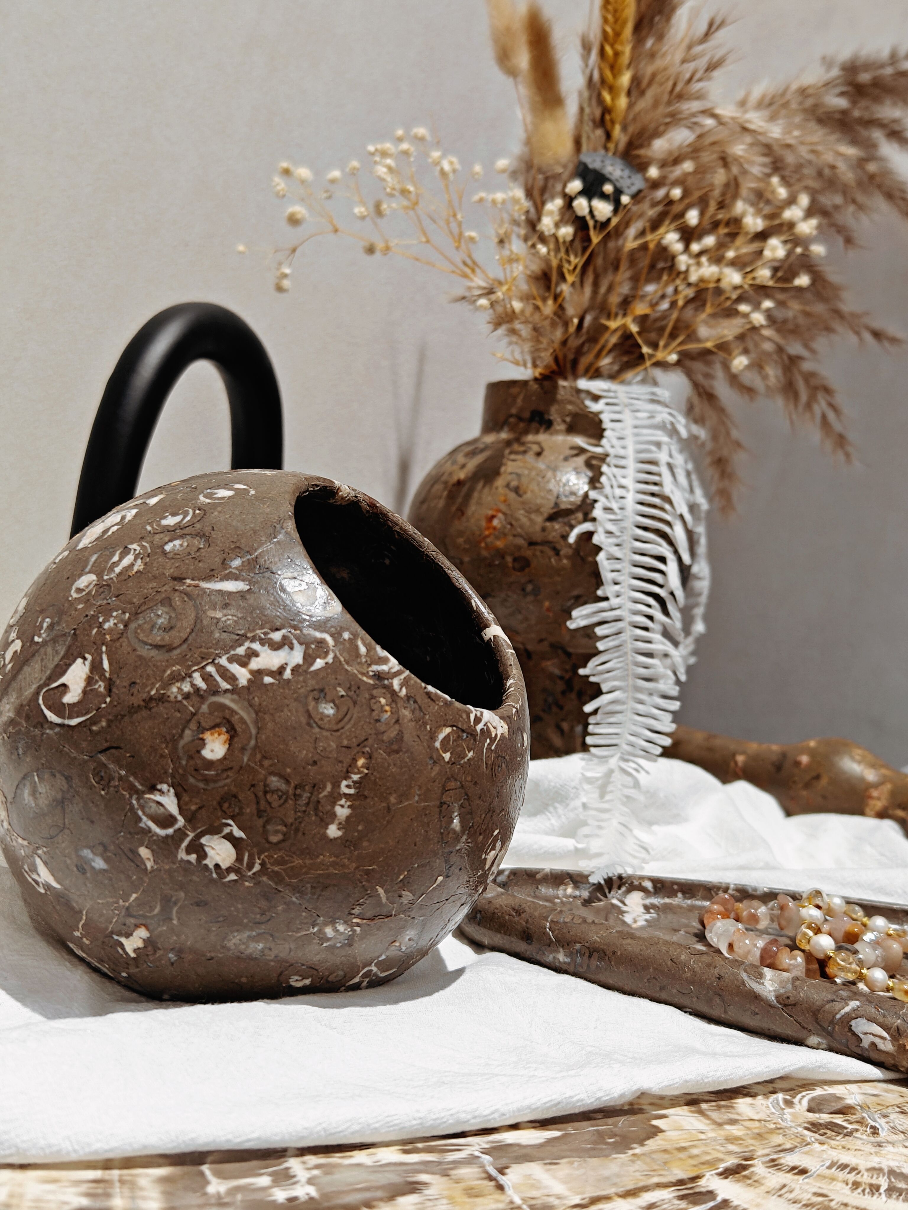 Jurassic fossils storage box Fossil artworks stone crafts