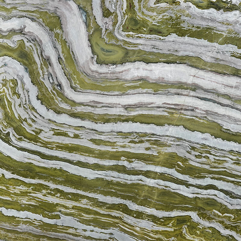 Green Natural Stone Marble with White VeinGlacial Oasis