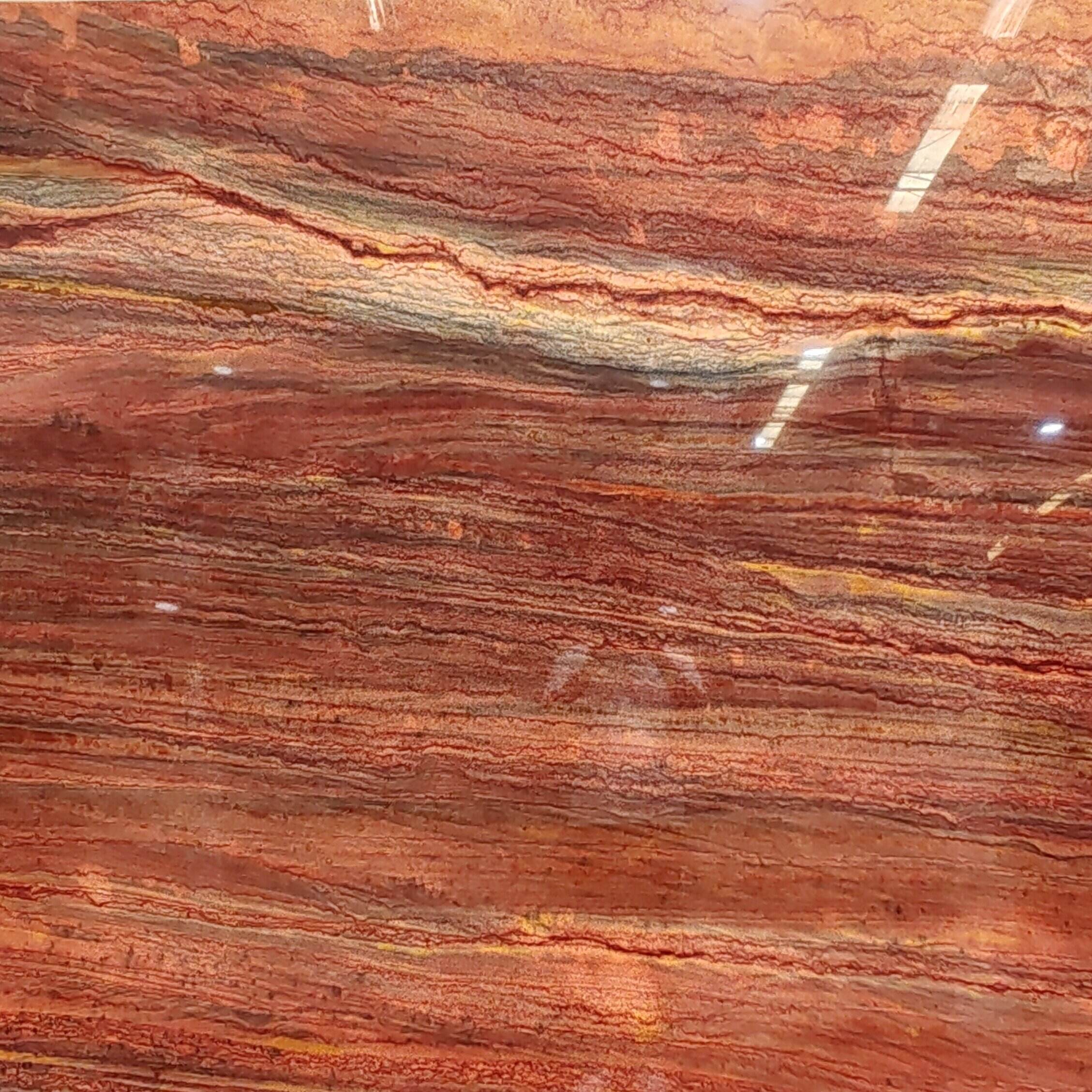 Red Sandalwood Natural Quartzite Exotic Stone Slab