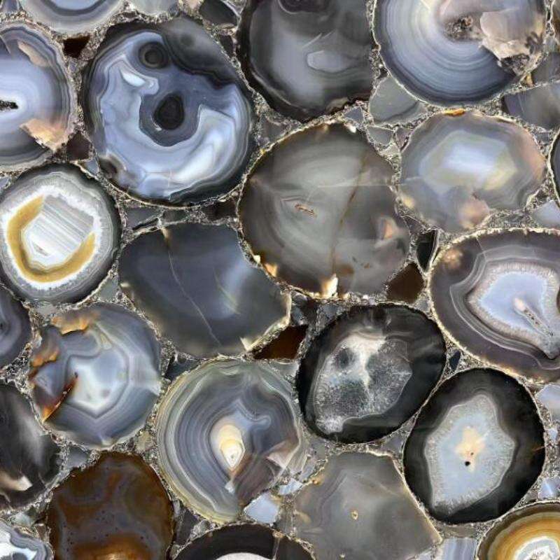 Brazil Agate  Blue Semi Precious Stone Gemstone Slab