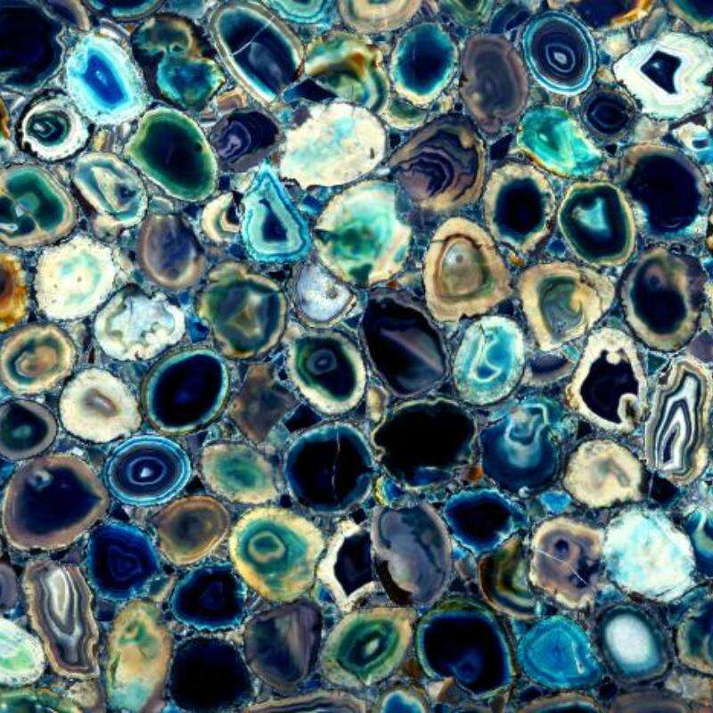 Blue Agate Semi Precious Stone Gemstone Slab