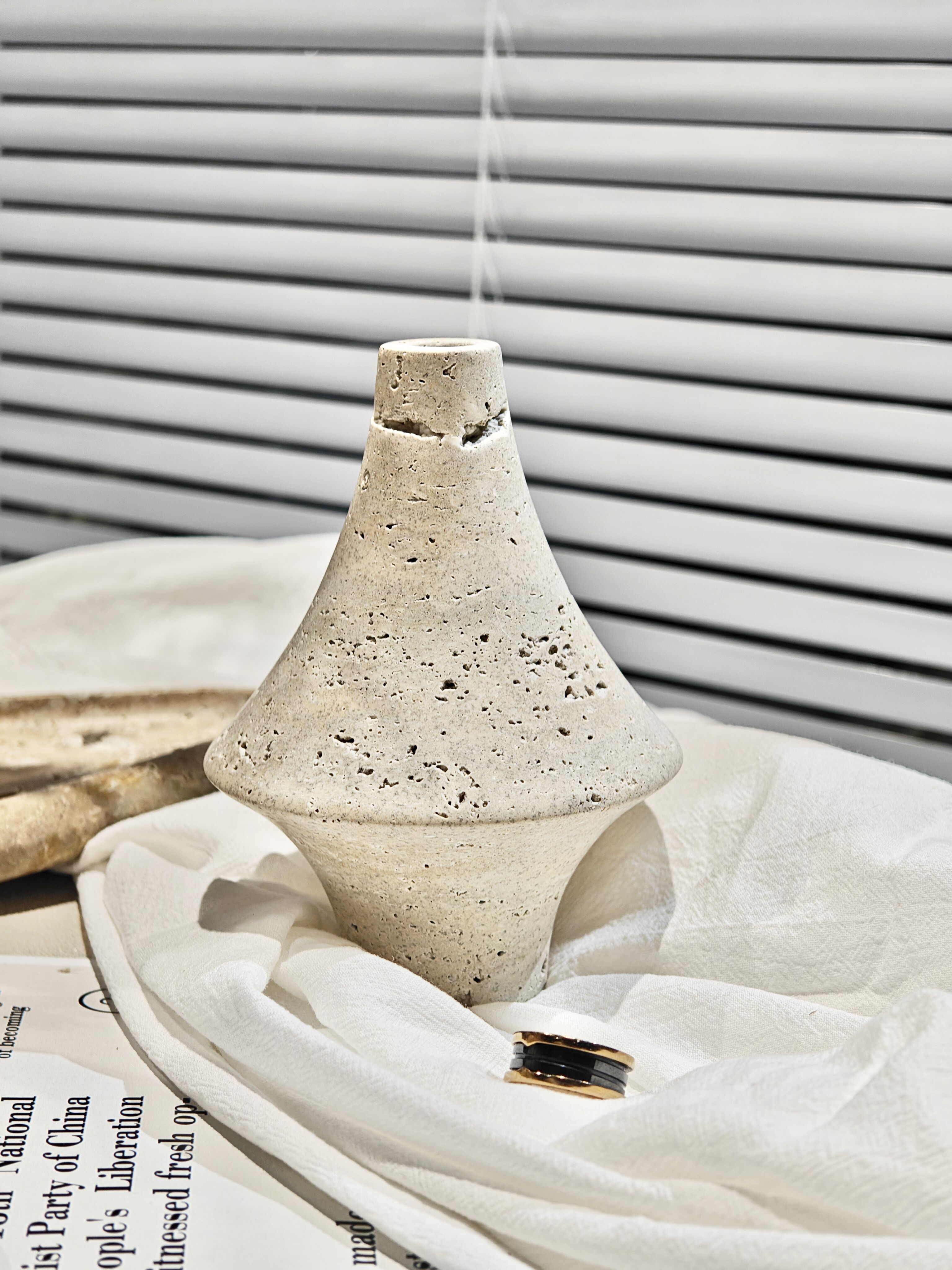 Travertine vase stone crafts stone artworks
