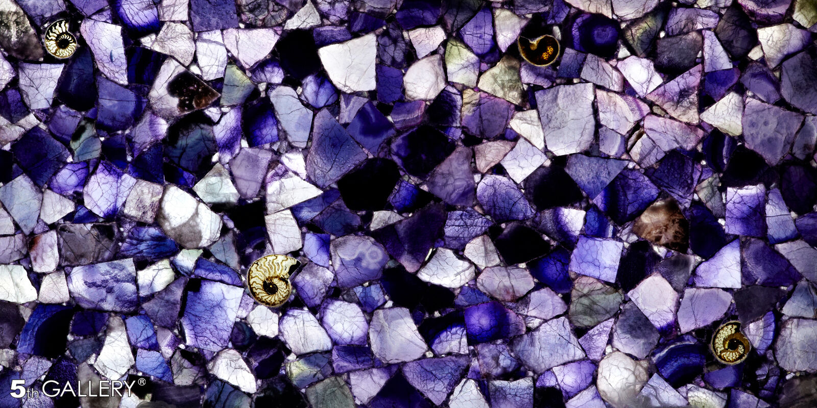 Purple Crystal Semi Precious Stone Gemstone Slab