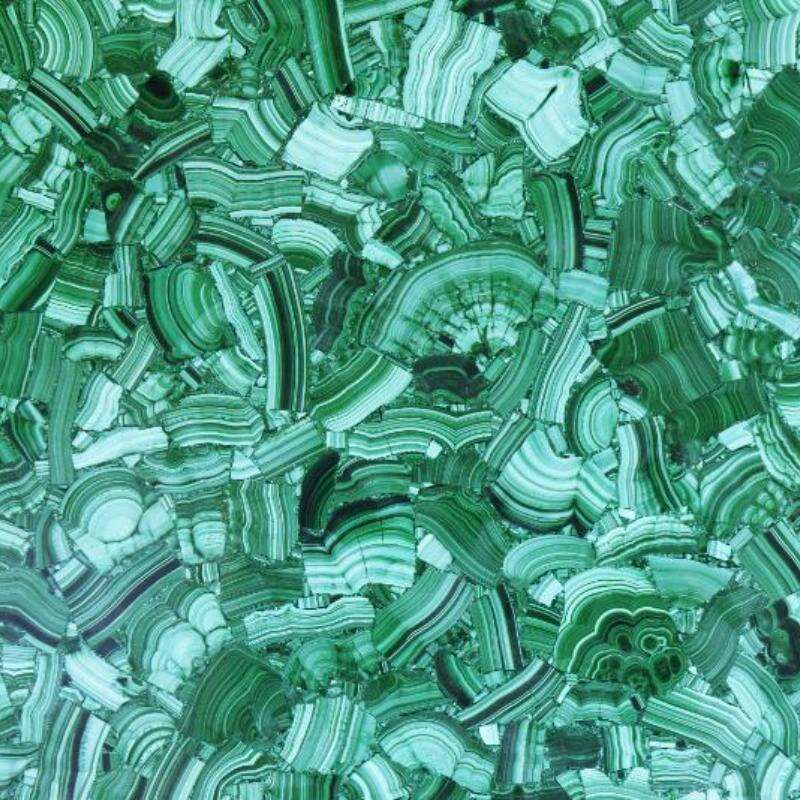 Malachite Green Semi Precious Stone Gemstone Slab