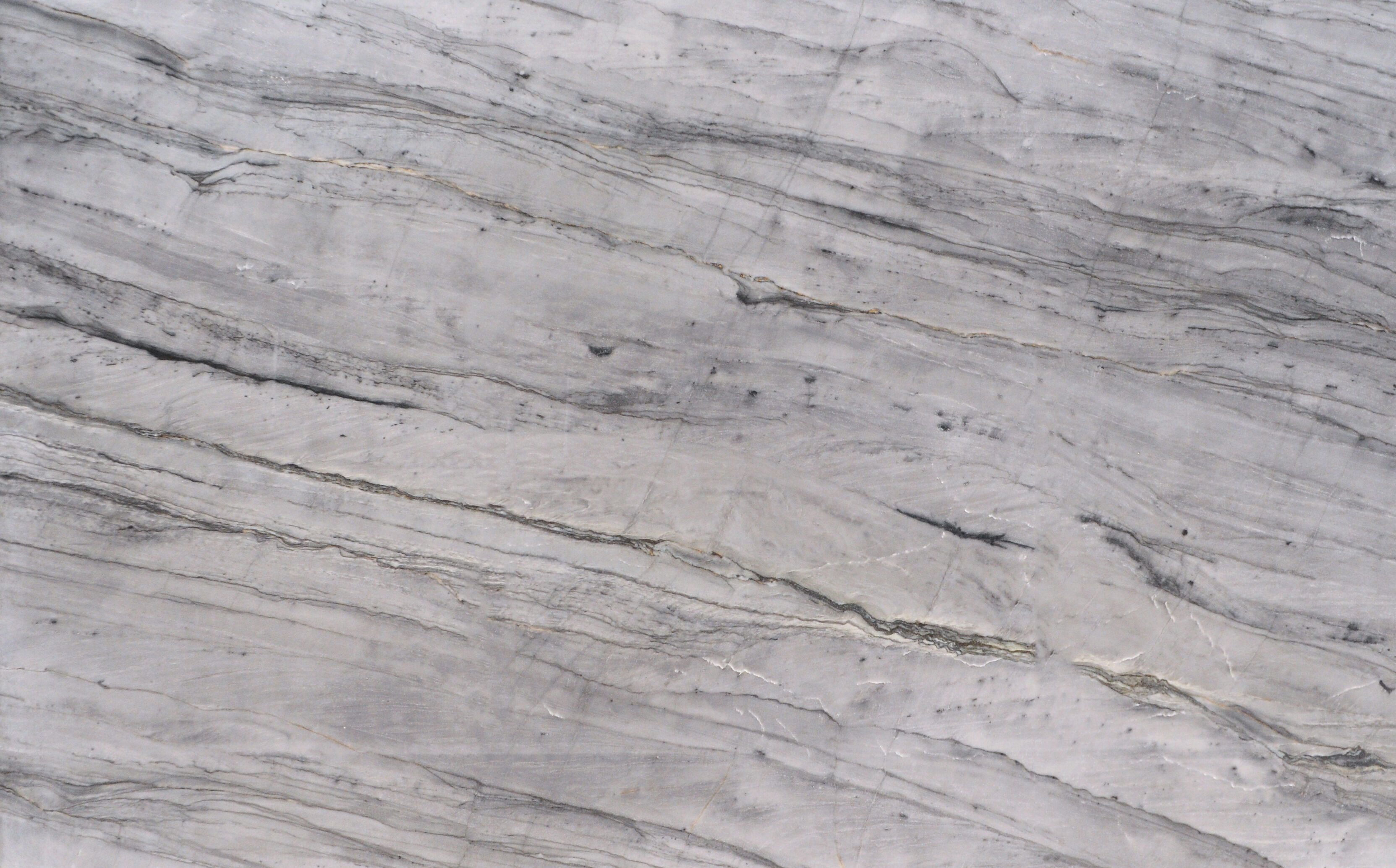 Platinum Grey White Natural Stone Marble with Layered Wavy Grey