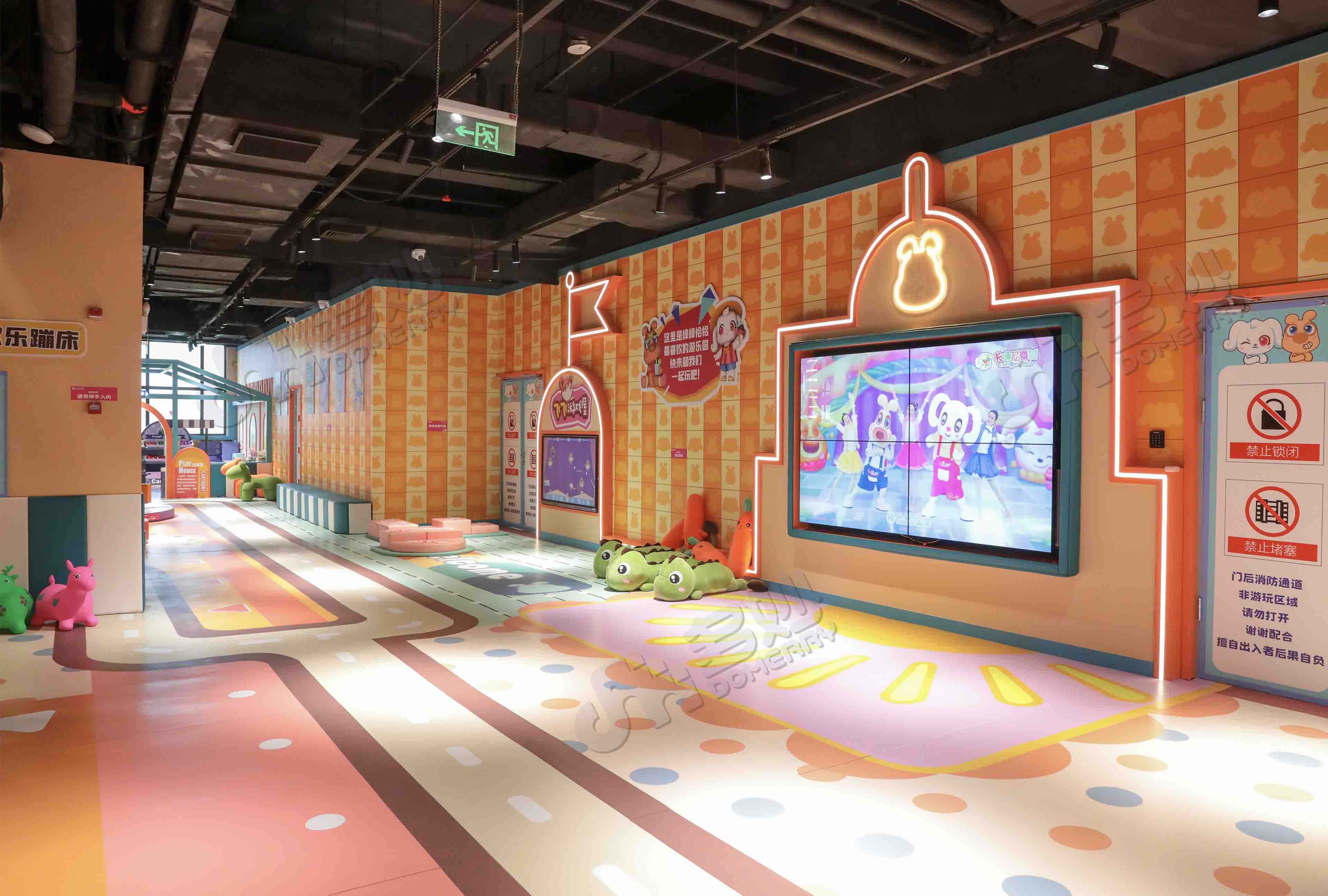 Candy-colored circus theme play center