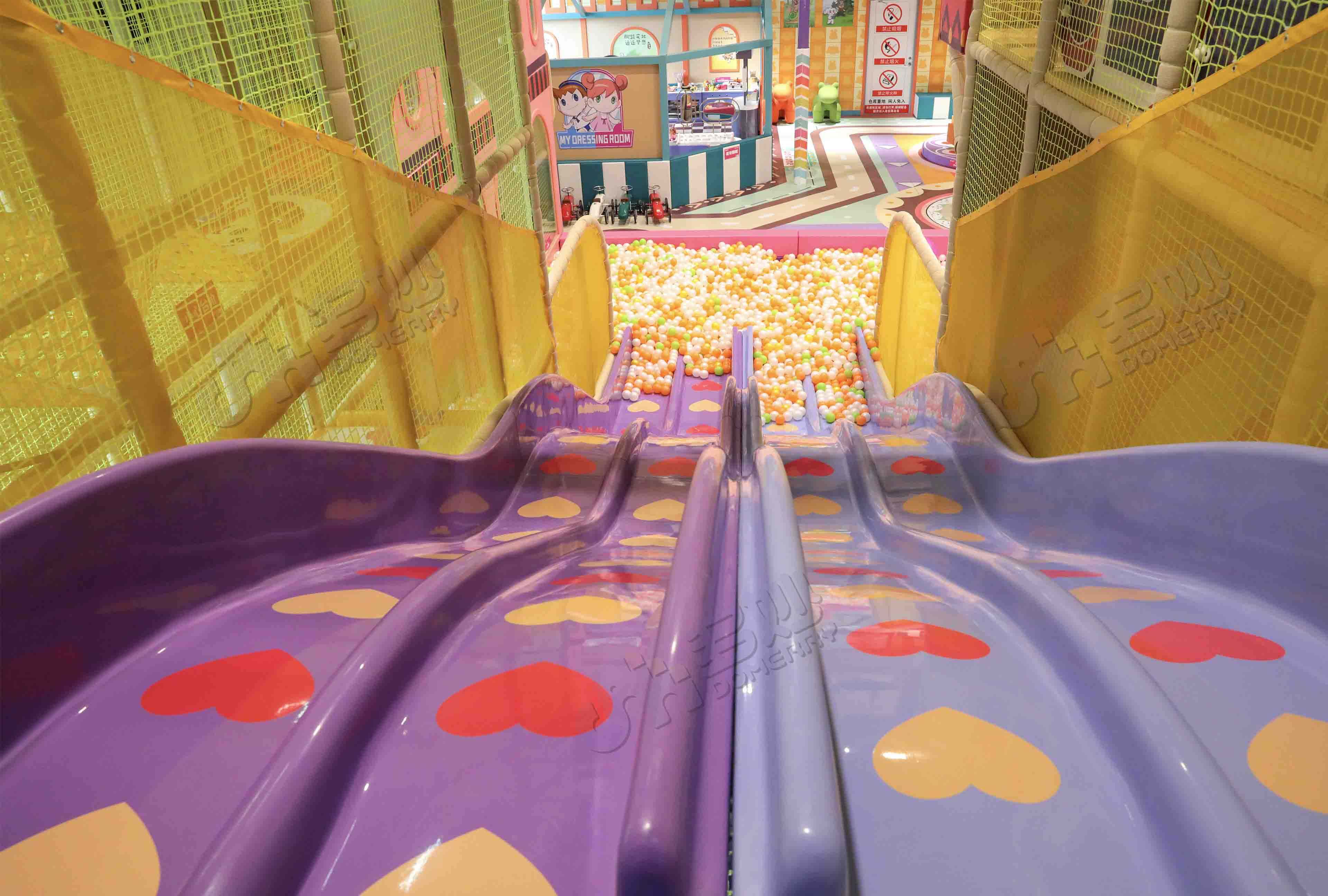 Candy-colored circus theme play center