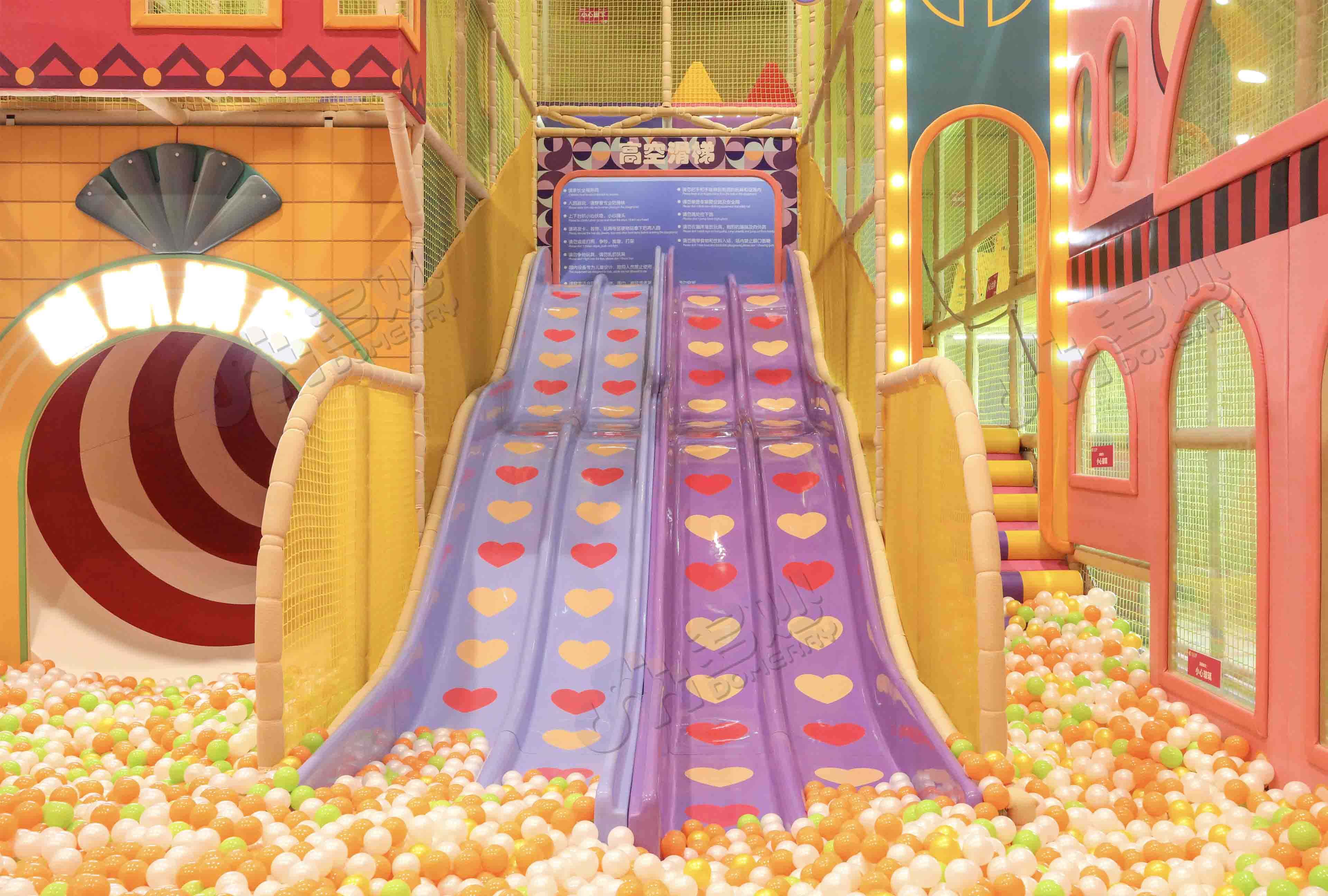 Candy-colored circus theme play center