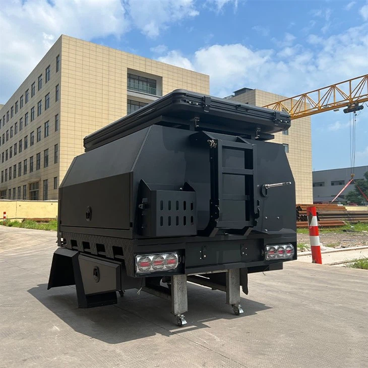Black Aluminium Canopy for Dual Cab with Roof Tent