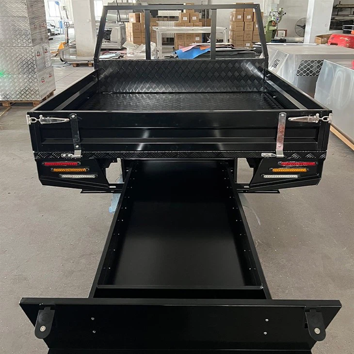 1800 Aluminium Tray Black Powder Coating for Dual Cab