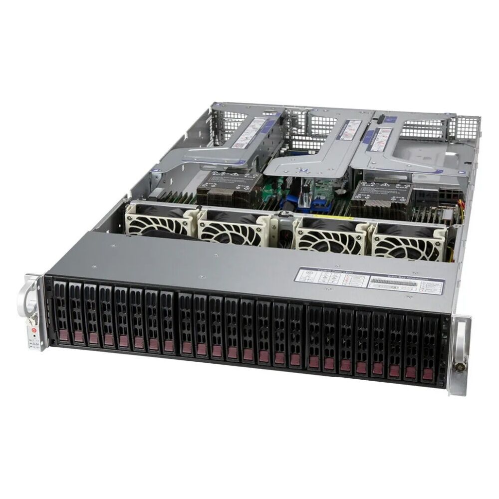 Ultra SuperServer SYS-220U-TNR 2U Ultra con 24 bahías NVMe/SAS/SATA y 8 ranuras PCIe