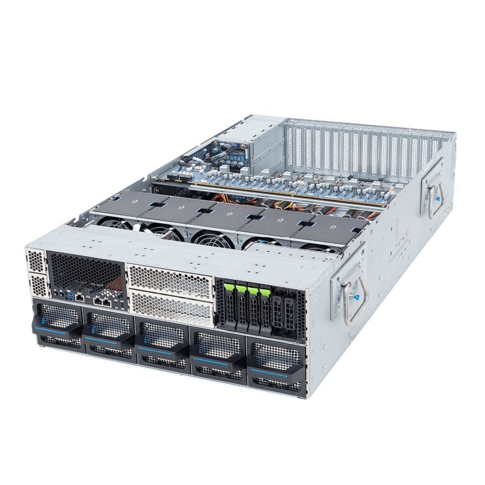 Server Rak 4U Gigabyte XL43-ZX0-AAS2—Mendukung 8 GPU PCIe Gen5 / Dual AMD EPYC Seri 9005 / 24 Slot DIMM / 2 Port LAN 10 Gb/s / Komputasi Visual & Inferensi AI