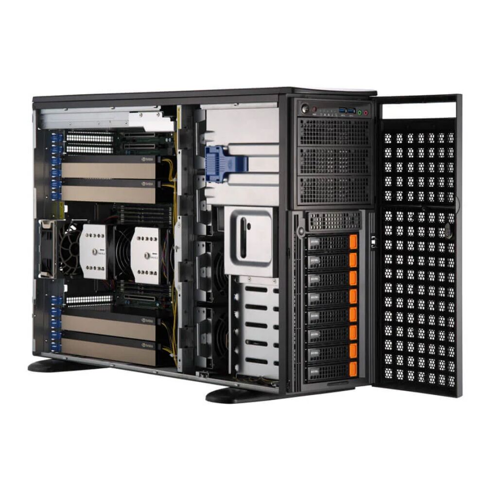 SuperServidor GPU SYS-741GE-TNRT Estación de Trabajo Intel con hasta 4 GPUs PCIe
