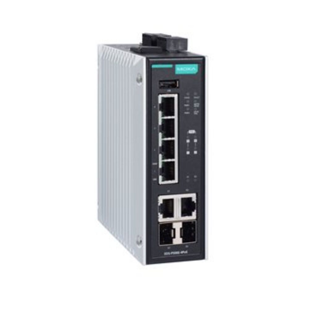 EDS-P506E Series L2 Managed Gigabit PoE+ Industrial Switch-4-Port 60W High Power/2 Gigabit Combo Port/High Immunity