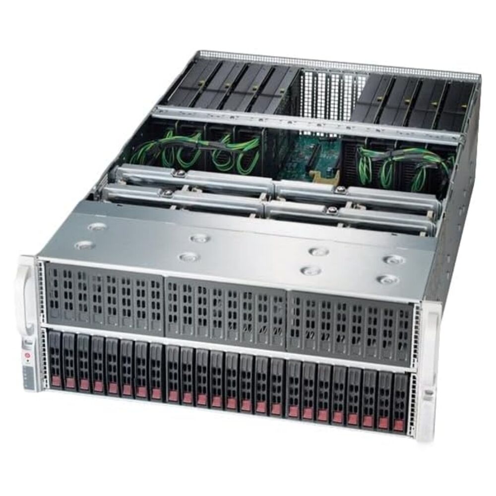 SYS-4028GR-TRT 4U GPU Server-Dual Intel Xeon E5-2600 v3/v4/24 DDR4 DIMMs/24-Bay 2.5