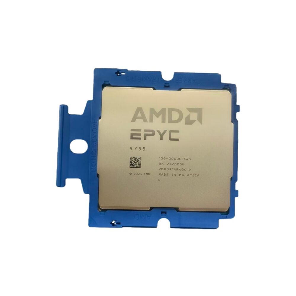 AMD EPYC 9755 Server Processor | 128 Cores 256 Threads 2.7GHz (Boost up to 4.1GHz) | 4nm Zen5 Turin CPU | Socket SP5 DDR5-6000 Support