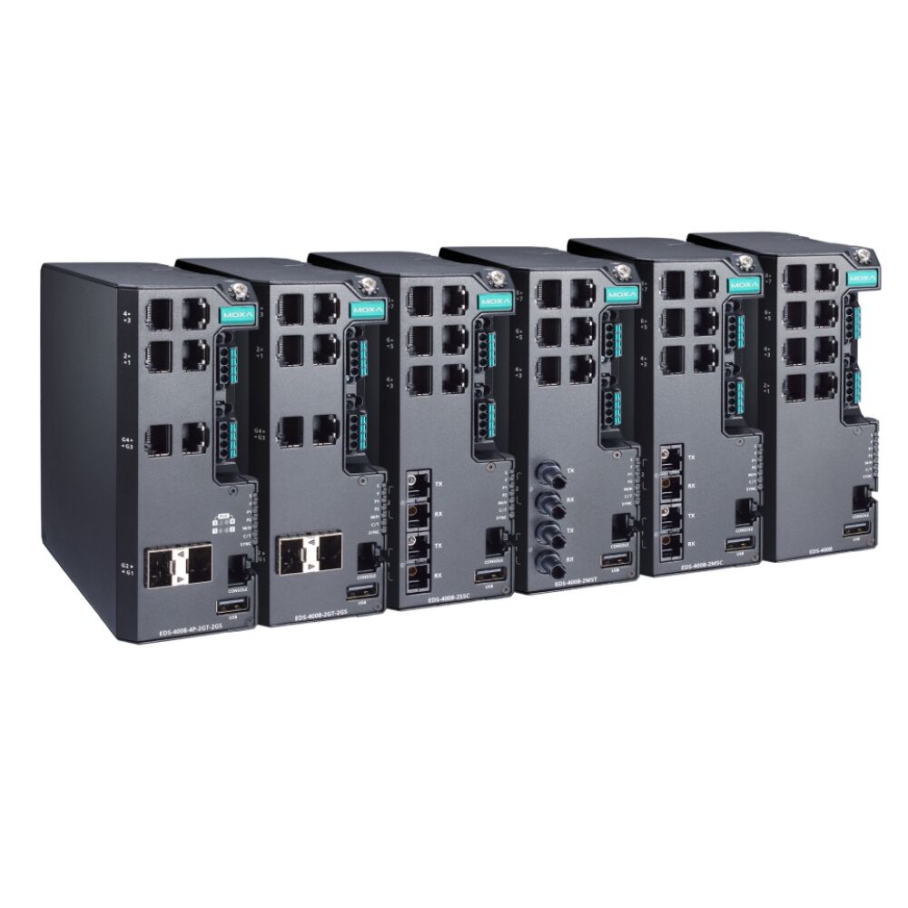 EDS-4008 L2 Managed Industrial Ethernet Switch - 8-Port 100M/1000M Combo Heavy Duty for Power & Transit