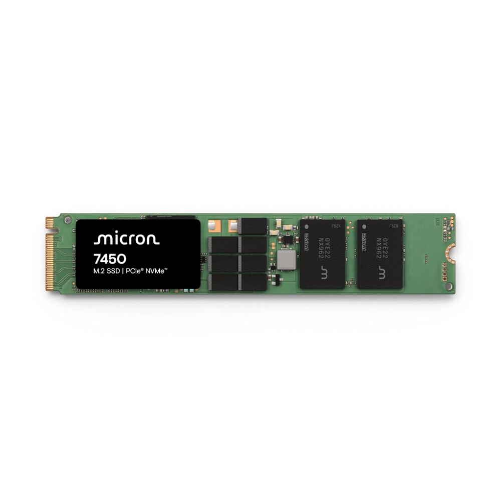 وحدة التخزين الصلبة المؤسسية Micron 7450 PRO بسعة 960 جيجابايت، حل تخزين عالي الأداء للمركبات المركزية للبيانات والتطبيقات الخادمية
