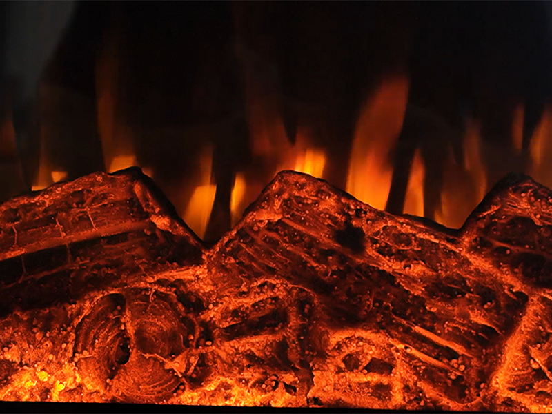 Immersive fireplace flame form