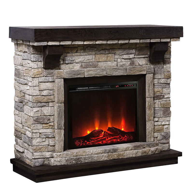 K209095 Electric fireplace with Mgo mantel and remote contorl Adjustable temperature