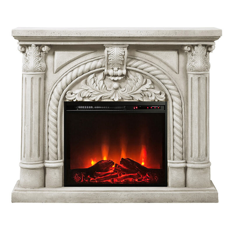 Fireplace Electric fireplace with Mgo mantel and remote contorl Adjustable temperature