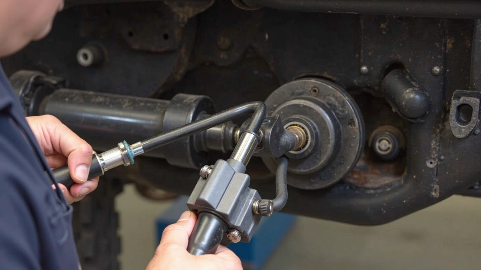 A mechanic using a pneumatic grease gun1.png