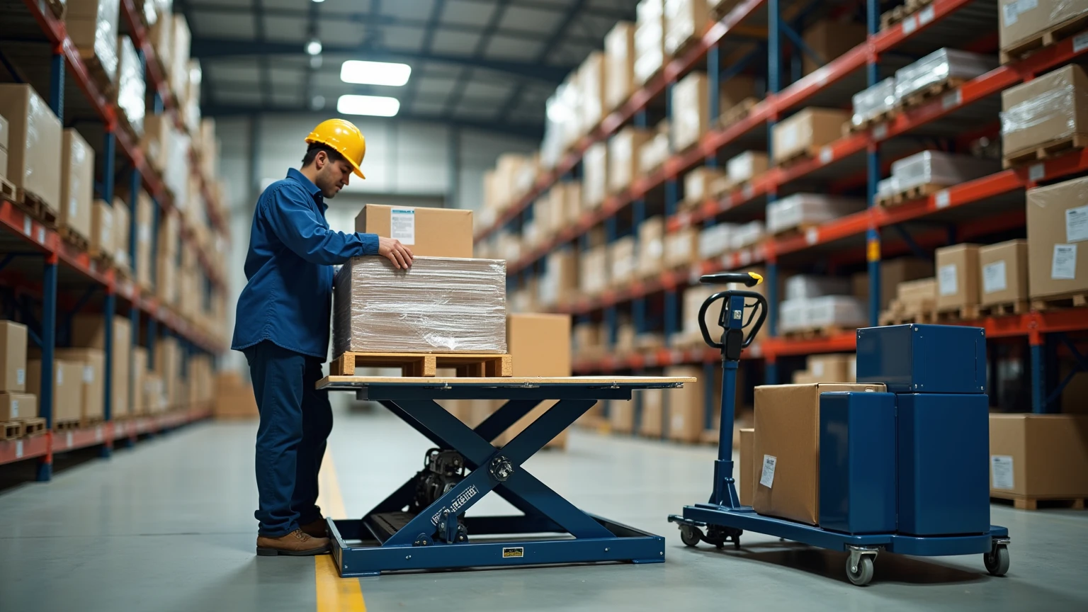 a manual lift table in a warehouse3.png