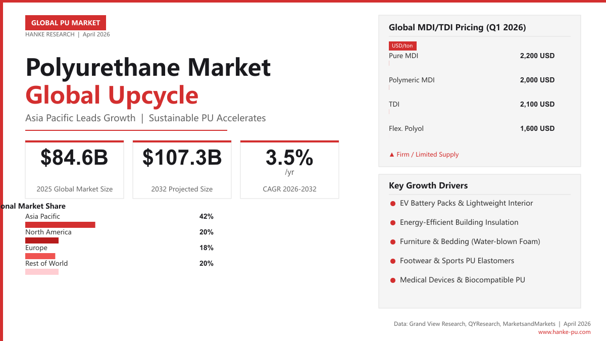 [Global PU] Polyurethane Market: 2026 Q1 Upcycle Accelerates, Asia Pacific Leads Growth